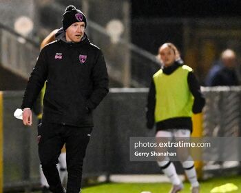 Wexford Youths boss Stephen Quinn during a 2022 league clash with Athlone Town.