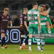 Graham Burke celebrates after scoring the winner for Shamrock Rovers against Bohemians on Monday night