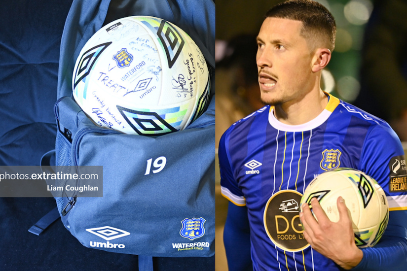Rónán Coughlan claimed the match ball on Monday and got his teammates to sign the historic ball