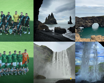 Team lineups and images from a trip to the south coast of Iceland