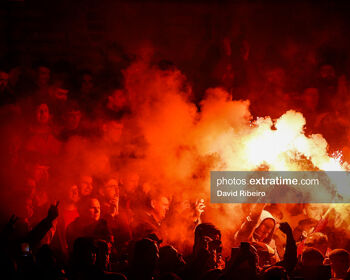 Action from the League of Ireland Premier Divison match between Cork City FC and Bohemians FC at Turner's Cross.