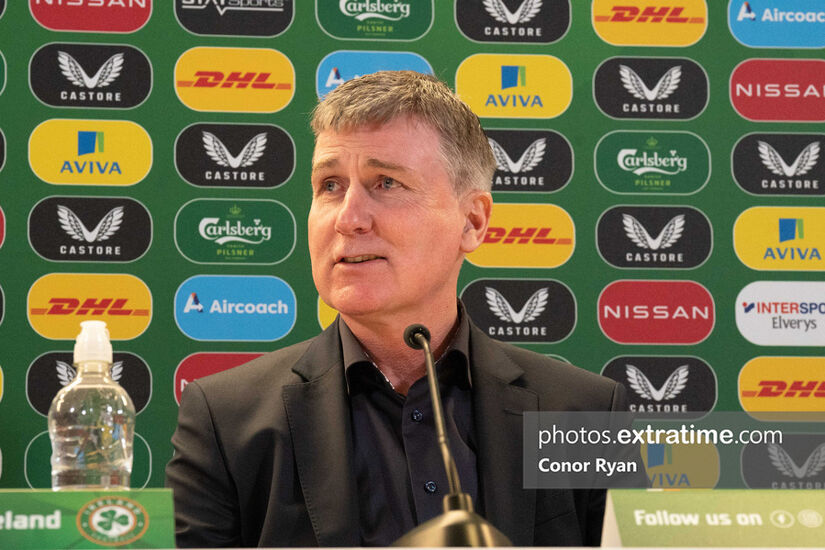 Stephen Kenny pictured at the Aviva Stadium as he announced his squad for the upcoming Latvia and France home games