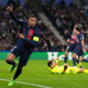 Kylian Mbappe of Paris Saint-Germain celebrates scoring his team's second goal during the UEFA Champions League 2023/24 round of 16 second leg match between Real Sociedad and Paris Saint-Germain at Reale Arena on March 05, 2024 in San Sebastian, Spain.