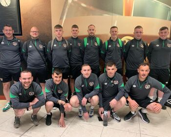 The Ireland team before flying off to Italy for the tournament