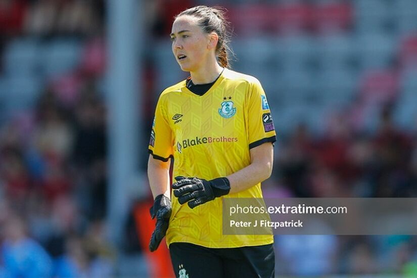 Amanda Budden in action for Shamrock Rovers against Bohemians