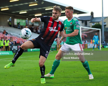 Luke Wade Slater in action for Bohemians against Cork City