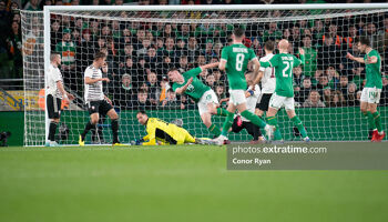Evan Ferguson scoring his first ever Irish goal and the second goal of the game