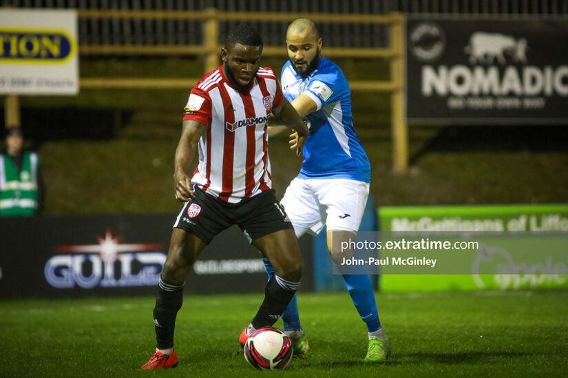 Action from Derry City's trip to finn Harps