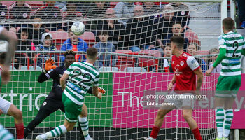 Andy Lyons scoring Rovers' opening goal