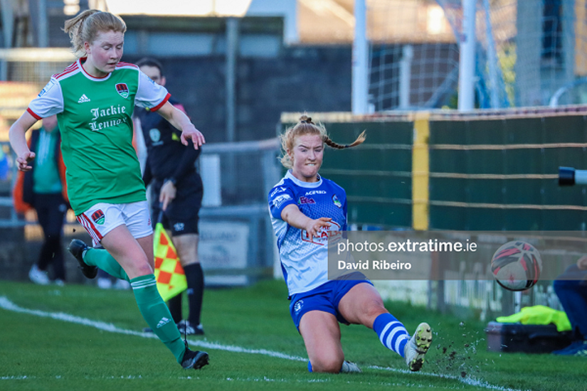 Shauna Brennan in action for Galway during their 3-0 win over Cork City at Turner's Cross on Saturday, 5 March 2022.