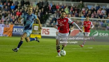 Action from St. Patrick's Athletic 3-1 home win over Dundalk last September