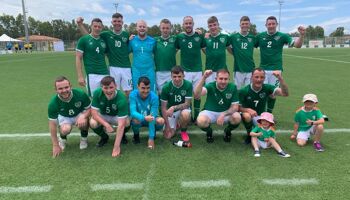 Ireland team celebrate their second win