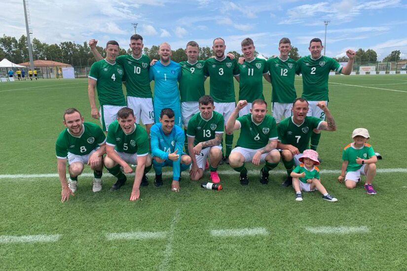 Ireland team celebrate their second win