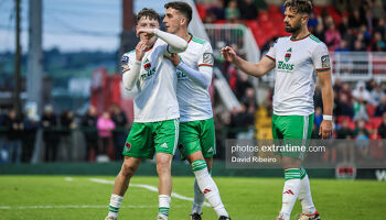 Cathal O'Sullivan of Cork City FC celebrates his goal during the League of Ireland First Division: Cork City vs Finn Harps played at Turners Cross, Cork, Ireland.