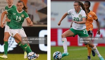 Abby Larkin in action for Ireland in Tallaght