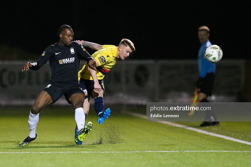 Kyle O'Connor (right) in action against Athlone Town last March