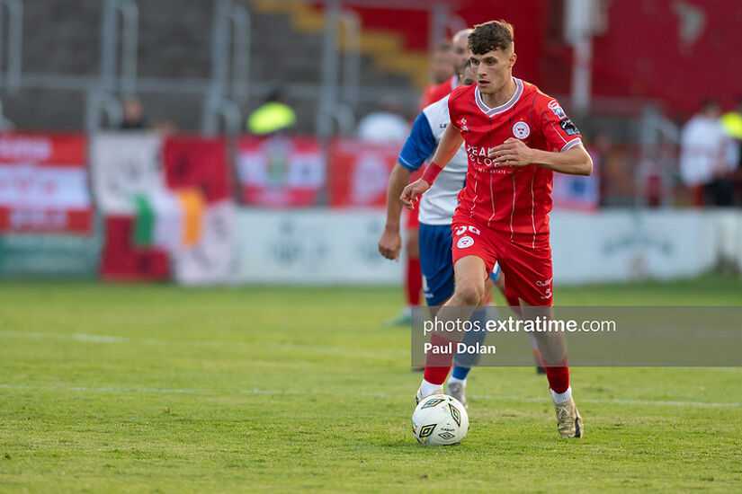 Will Jarvis in action for Shelbourne during last week's first-leg at Tolka Park