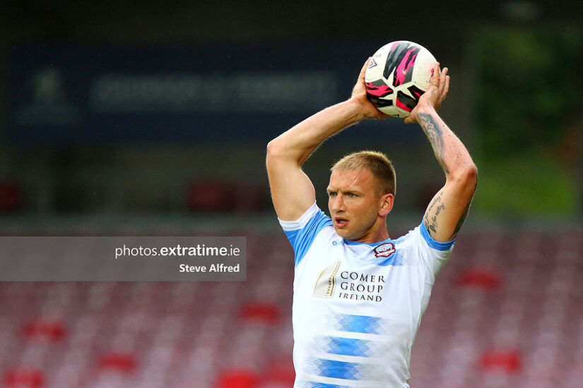 Stephen Walsh in action for Galway United during the 2021 League of Ireland season.