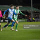 Sean Patton of Finn Harps in action against Bray Wanderers' Harry Groome