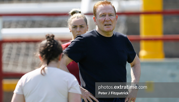 Don O'Riordan during his time managing Treaty United in the WNL during the 2022 season.