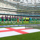 England and Ireland line up at the Aviva in the UEFA Nations League