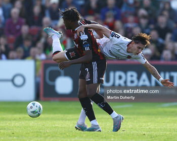 Action from Bohemians win over Dundalk
