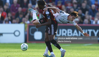 Action from Bohemians win over Dundalk