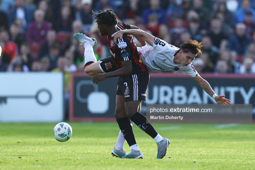 Action from Bohemians win over Dundalk