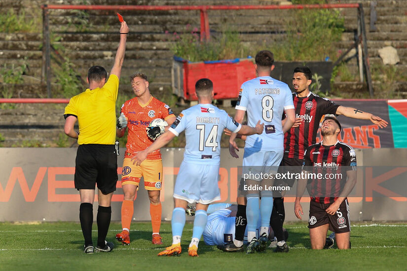 Red card for Bohemians