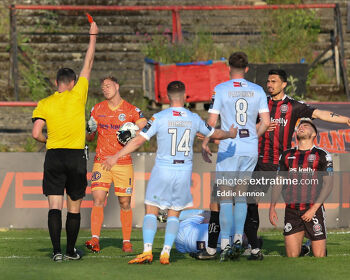 Red card for Bohemians