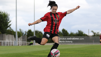 Abbie Brophy on the ball for Bohemians during their 2-0 win over Cork City at the Oscar Traynor Centre on Saturday, 11 September 2021.