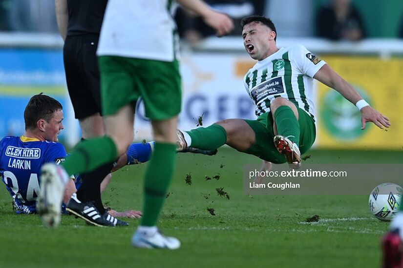 Chris Lyons in action for Bray Wanderers against Waterford last April
