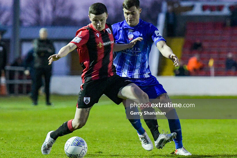 Joe Power in action for Longford Town during the 2022 season.