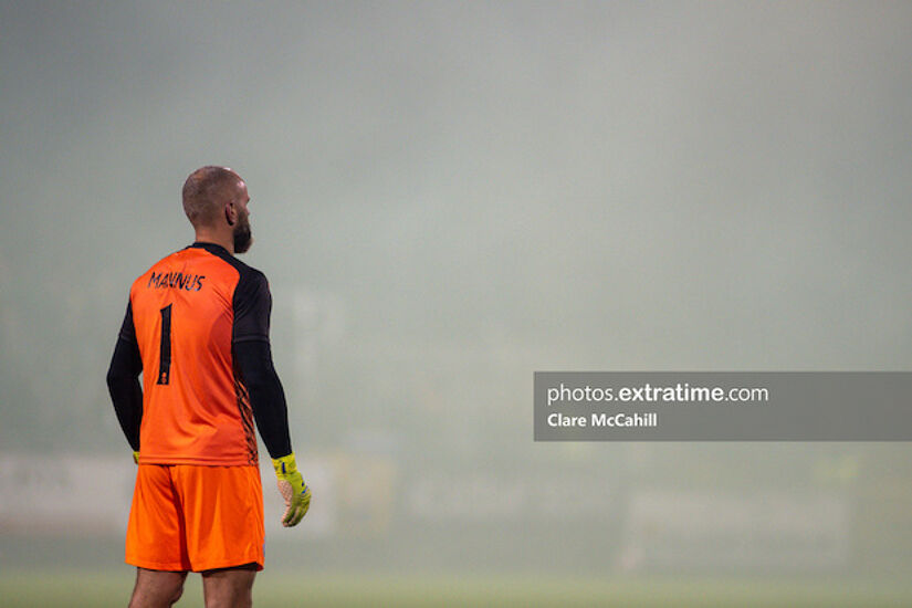 Alan Mannus on the night in October when Shamrock Rovers won their 19th title with a 3-0 win over Finn Harps in Tallaght