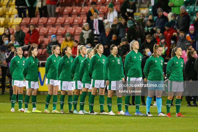 The Ireland team for last month's qualifier against Sweden