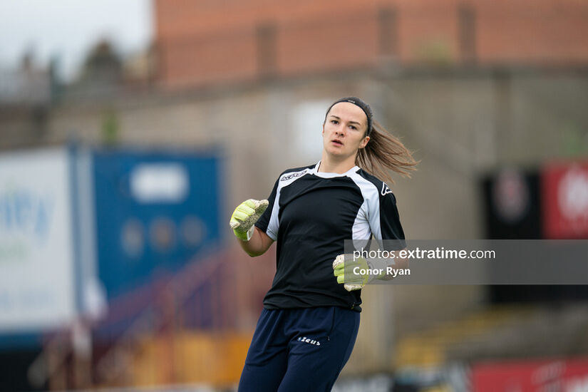 Maja Zajc of Galway warms up ahead of a league tie with Bohemians on June 26, 2021.