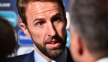 England coach Gareth Southgate during a flash interview following the UEFA Nations League Finals draw at the Shelbourne Hotel on December 3, 2018 in Dublin, Ireland.