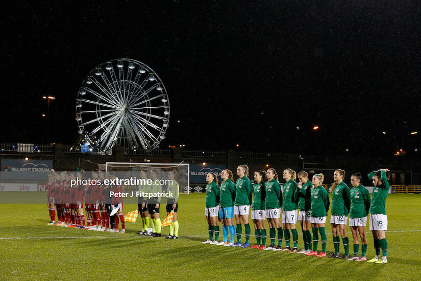 Ireland ahead of kick-off against Georgia in last November's 11-0 win over Georgia in Tallaght