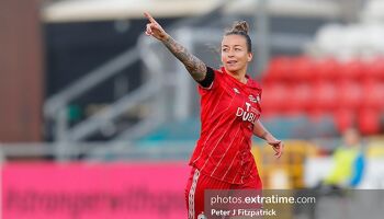 Shels skipper Pearl Slattery saw red but the Reds prevailed with a late late winner