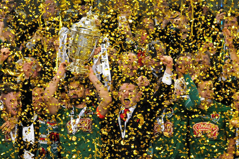 Cork City captain Greg Bolger lifting the FAI Cup in 2016