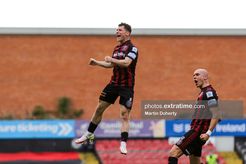 Ali Coote celebrates his side's opening goal