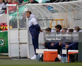 Herve Renard pictured in Tallaght Stadium during France's 3-0 win over Ireland in a friendly in July 2023 ahead of the World Cup