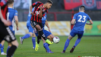 Kaleem Simon in action for Bohemians against St Patrick's Athletic in a Premier Division game at Dalymount Park on March 31st, 2017.