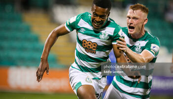Aidomo Emakhu was the hero for the Hoops in Tallaght Stadium with an injury time European winner