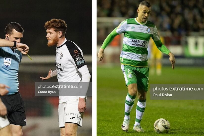 Conor Malley (Sligo Rovers) and Graham Burke (Shamrock Rovers)