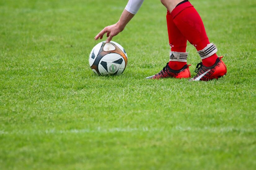 Preparing for a free-kick