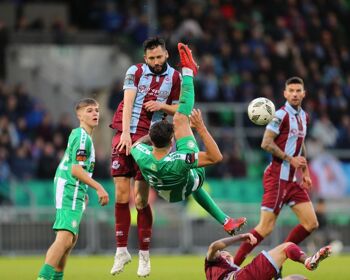 Action from the game between Bray and Drogheda United