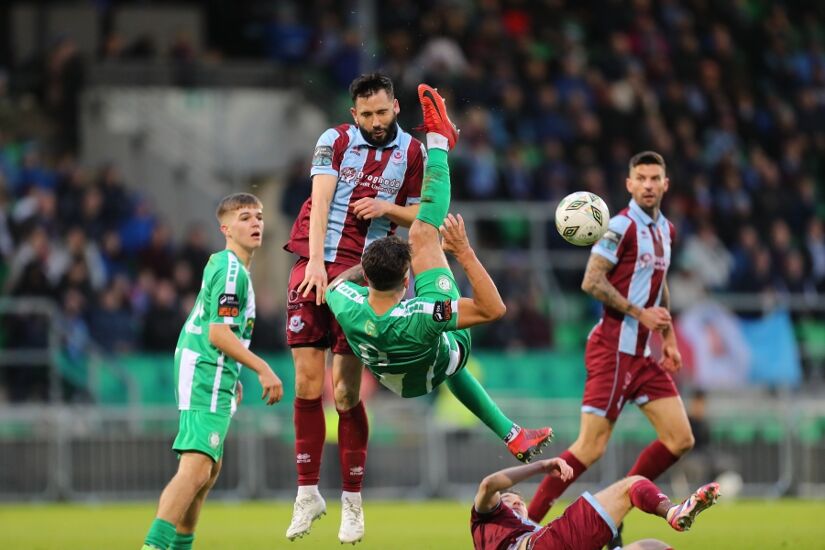 Action from the game between Bray and Drogheda United