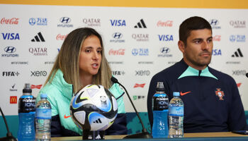 Dolores Silva of Portugal speaks to the media during a Portugal Press Conference