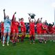 Shelbourne celebrate their FAI Cup win over Athlone Town at Tallaght Stadium on 20 October 2024